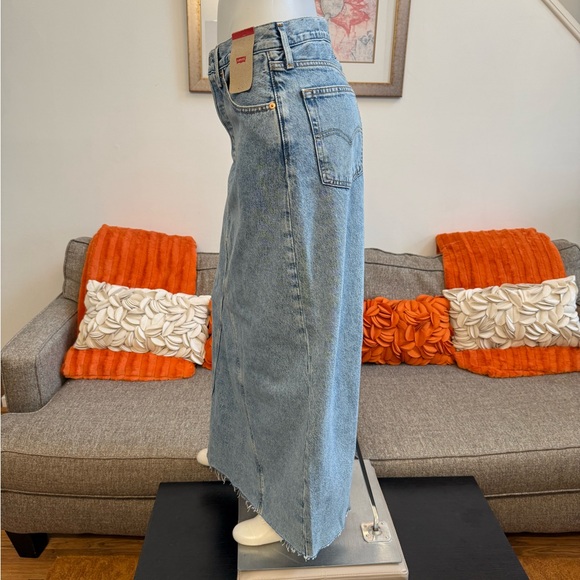 ❣️🆕Levi's Cotton Iconic Side-Slit Maxi Denim Skirt❣️ - Picture 6 of 12